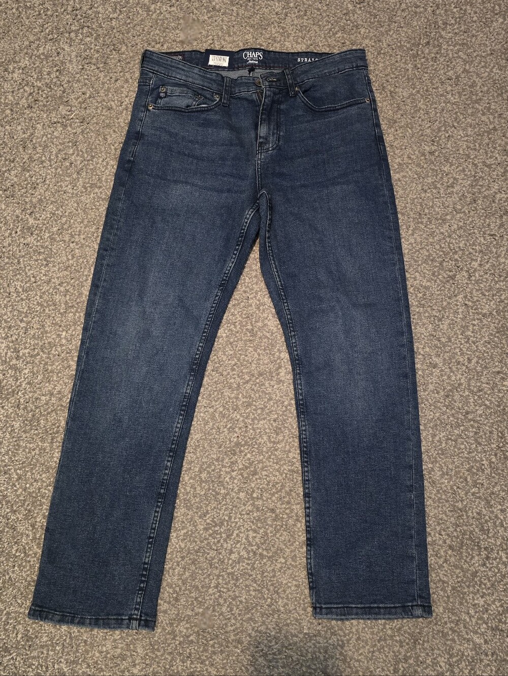 Chaps Mens Blue Straight Leg Jeans